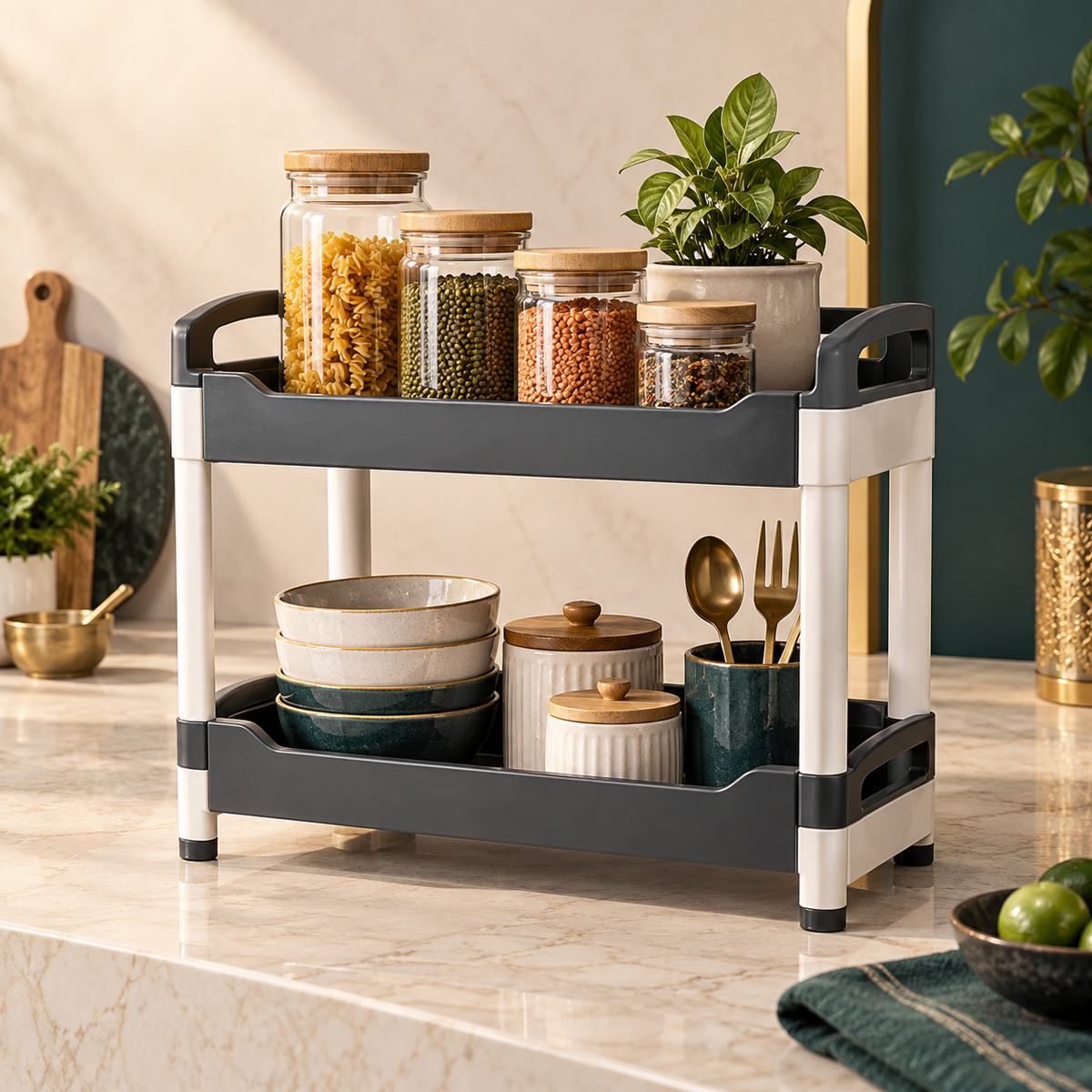 PVC kitchen organiser rack